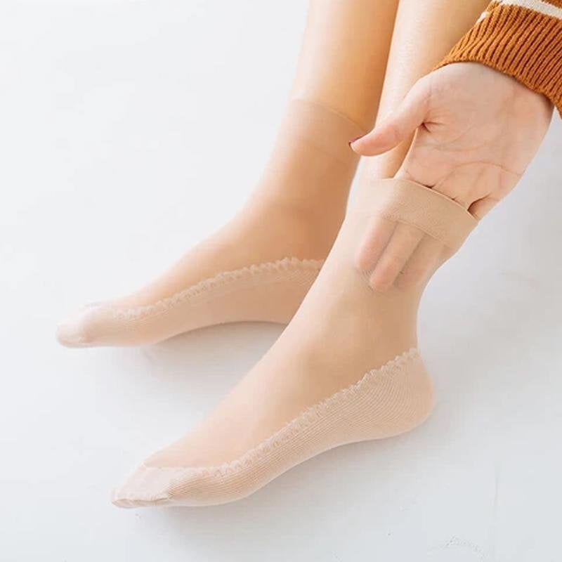 Last Day Promotion 48% OFF - Silky Anti-Slip Cotton Socks(5 pairs)BUY 2 GET 1 FREE NOW)