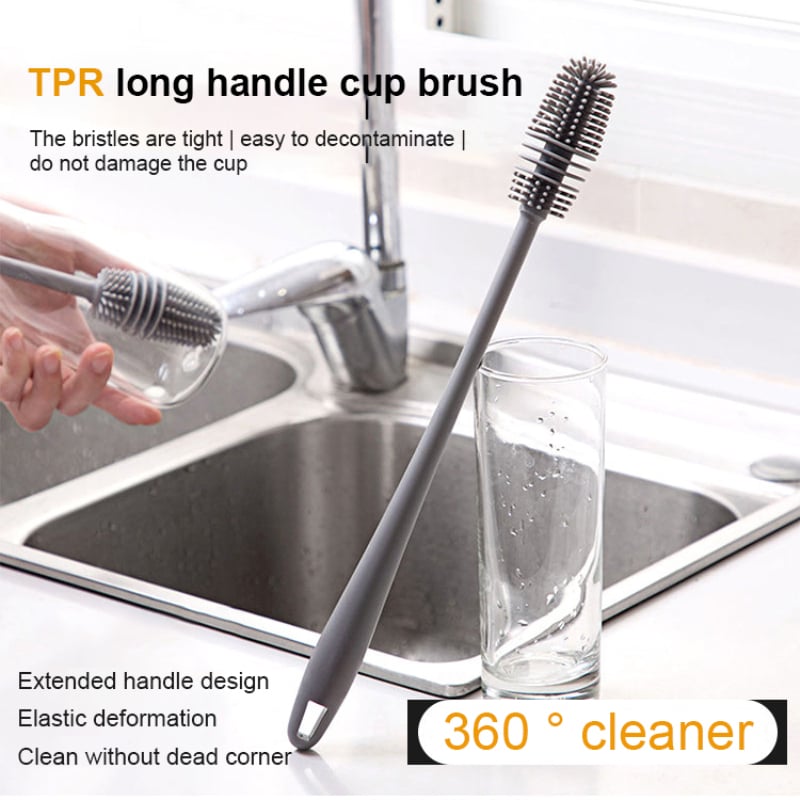 (🎄CHRISTMAS EARLY SALE-48% OFF)Silicone Long Handle Cup Brush (BUY 2 GET 1 FREE now)