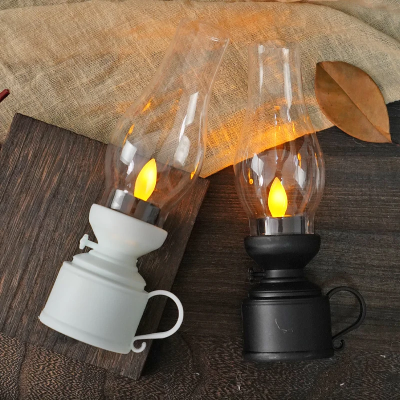 ON SALE🔥LED Vintage Kerosene Lamp Electronic Swing Candle