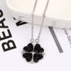 S925 Silver Four Heart Clover Necklace