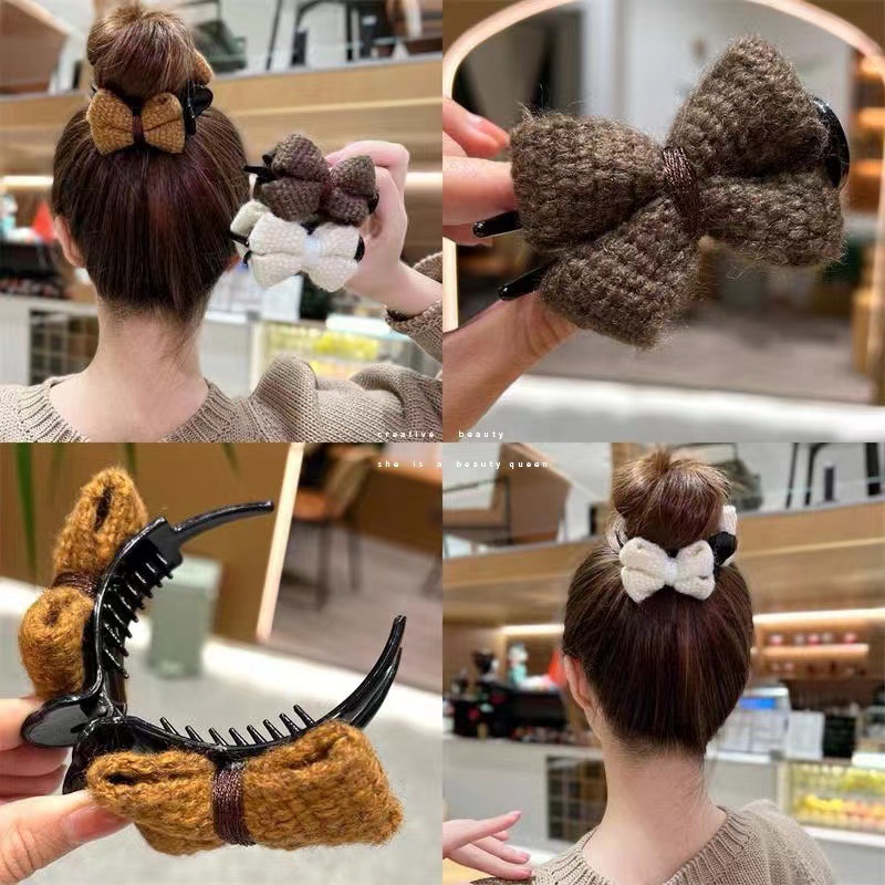 (🎄Christmas Promotion--48%OFF)Elegant Knitted wool Flower Hair Clip(Buy 3 get 1 Free)