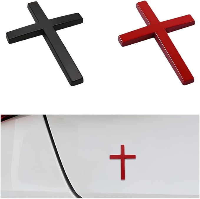 ⏰LAST DAY SALE 50% OFF✝️Metal Jesus Christ Cross Badge Stickers