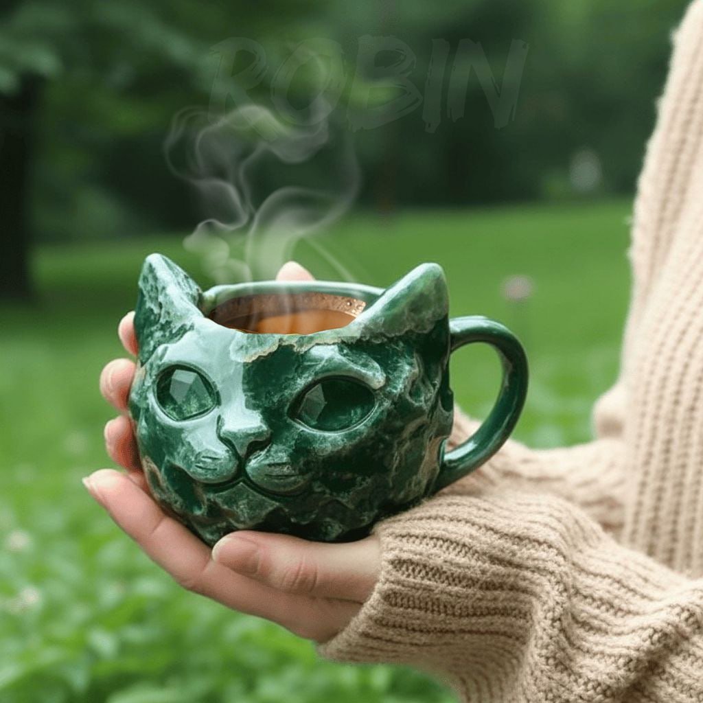 🎁TikTok Last Day Sale - 70% OFF🔥NEW HANDMADE Crystal Cat Face Mugs – Limited Edition☕