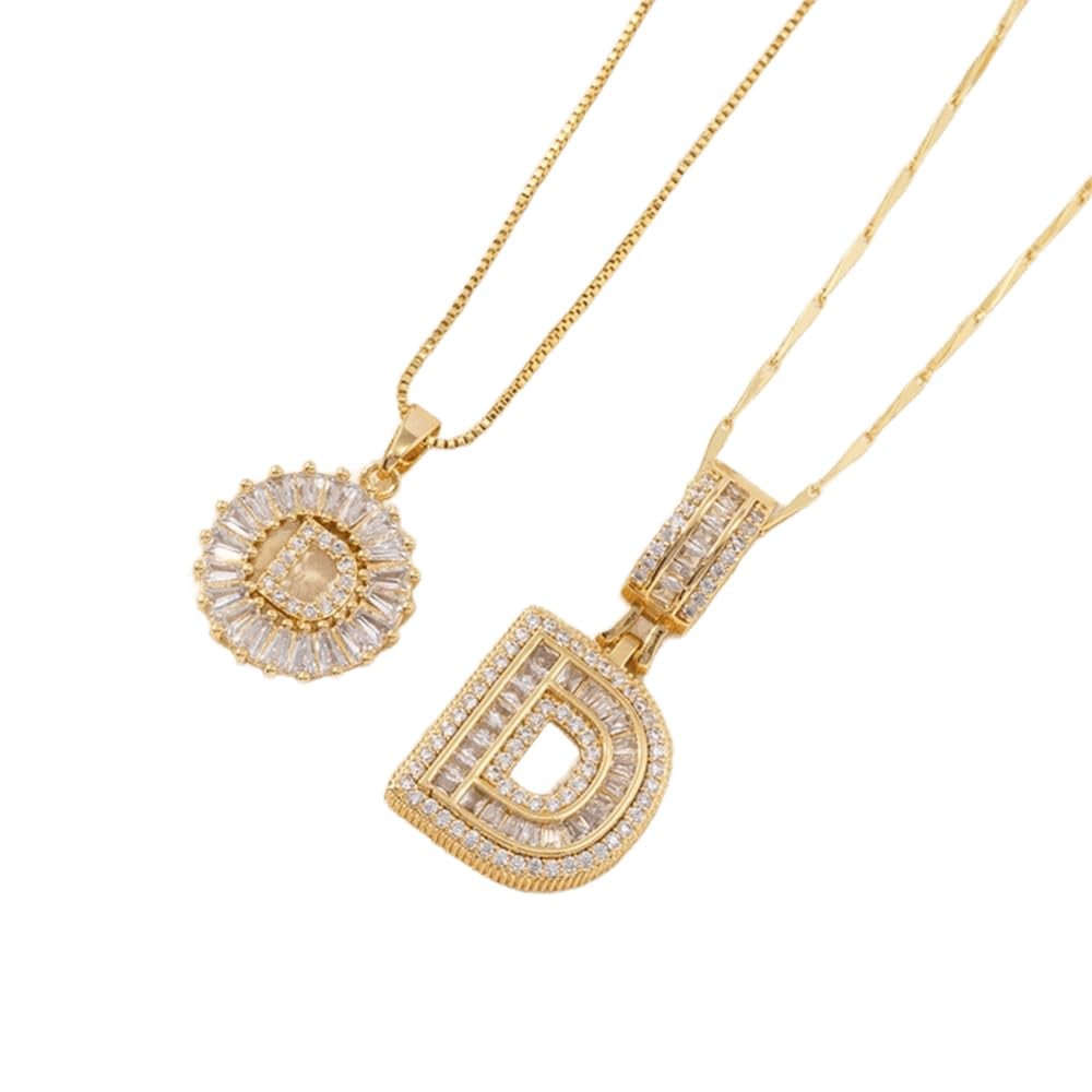 [LAST DAY 49% OFF]  🔥Initial Letter Pendant Necklaces - 2 Pack