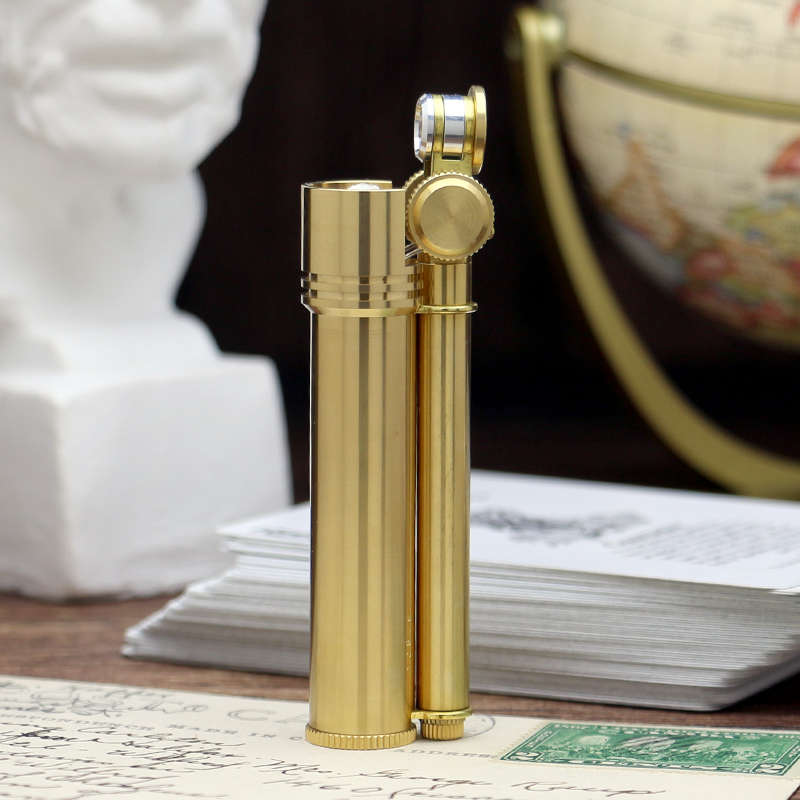Stainless Steel Brass Vintage Creative Old Kerosene Lighter