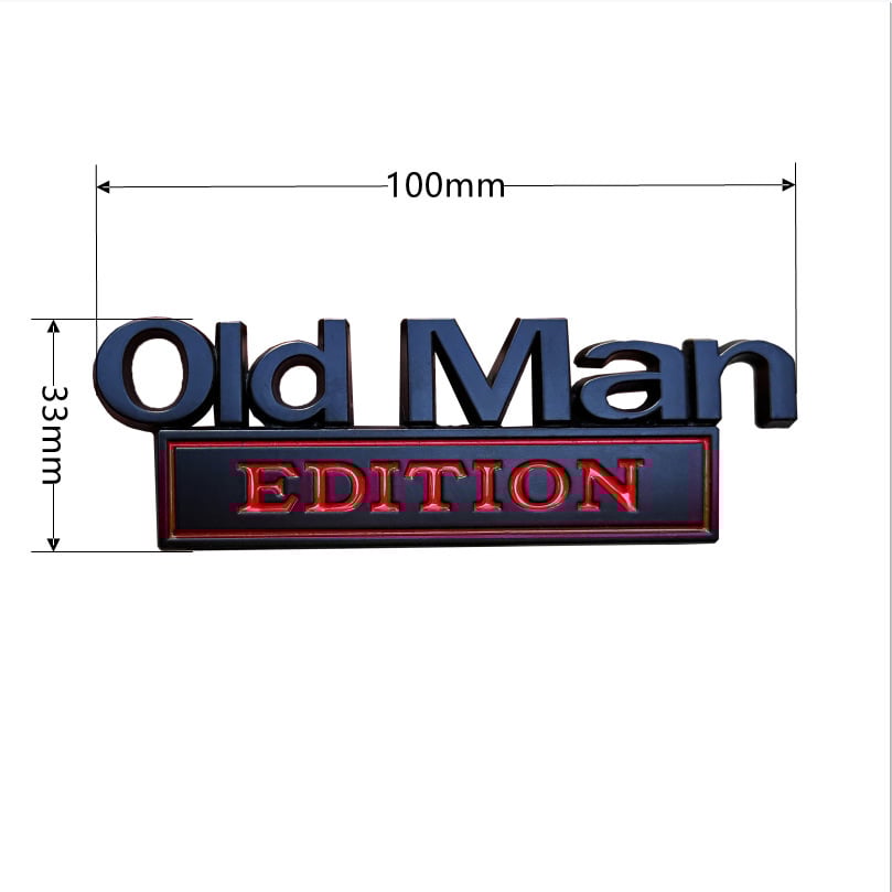 🚗 Old Man Edition Car Emblem