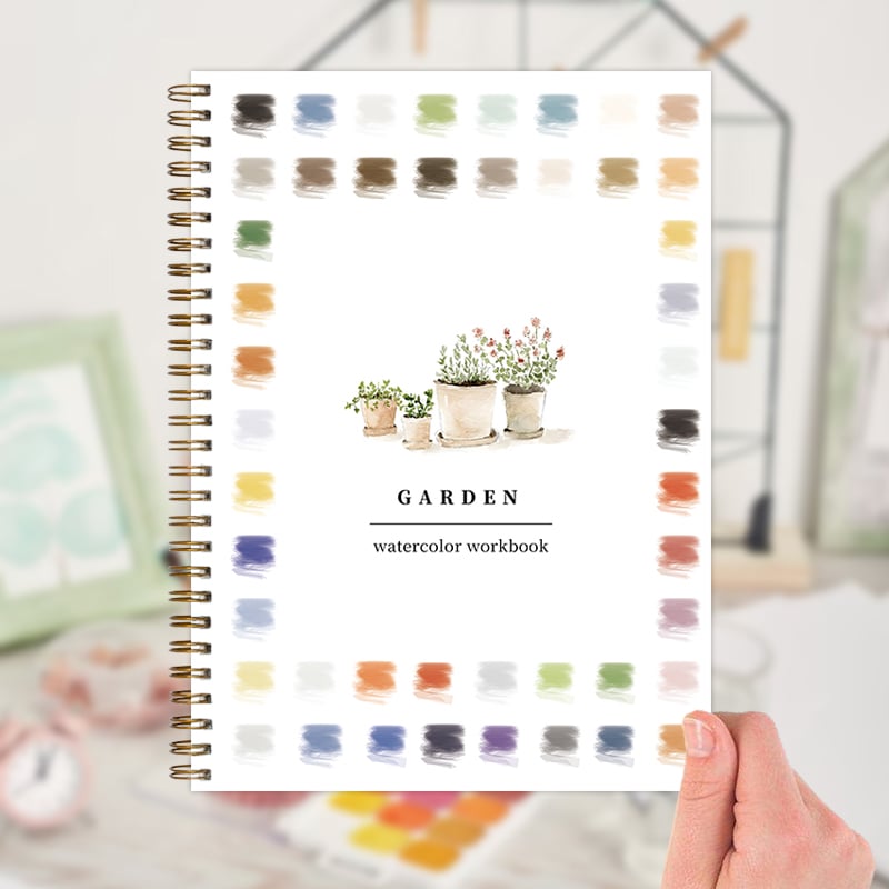 🏡Garden Watercolor Workbook