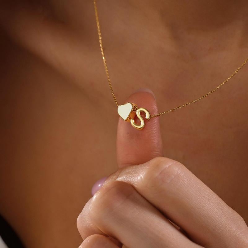 🔥Last Day Promotion 50% OFF🔥Tiny Initial Necklaces Golden Heart Letter A-Z