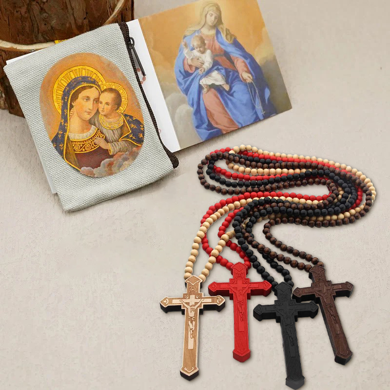 ✝️100% Handmade Jesus Cross Wooden Necklace(𝐉𝐚𝐜𝐤 𝐌𝐢𝐥𝐥𝐞𝐫 𝐇𝐚𝐧𝐝𝐦𝐚𝐝𝐞®)