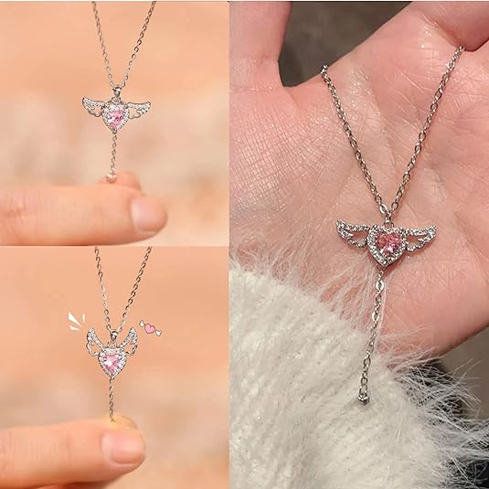 💐Mother's Day Pre-Sale💝 Angel Wing Crystal Necklace