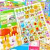 Puffy Sticker Activity Books Set: Shopping|Camping|Food|Entertainment