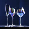 Rainbow Slanted Wine Glasses