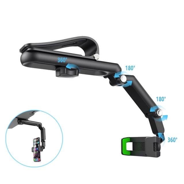 🎁Last Day Sale - 70% OFF🎉1080° Multi-function Sun Visor Universal 360 Degree Rotating Phone Holder Suitable for Any Scene Car Holder