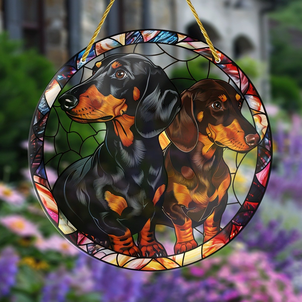 🐶🌈Dachshund Suncatcher