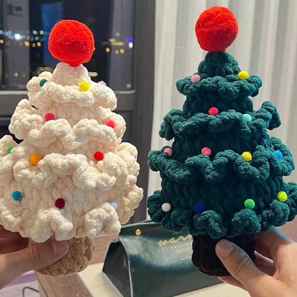 🎄TikTok Christmas Sale -70% OFF✨Handmade Crochet Christmas Tree – DIY Kit & Finished Piece