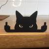 Funny Middle Finger Black Cat Ornament