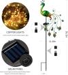 Glintoper Solar Garden Lights, 39 Inch Height Outdoor Metal Peacock Decorative Garden Stakes-Buy 2 Free Shipping