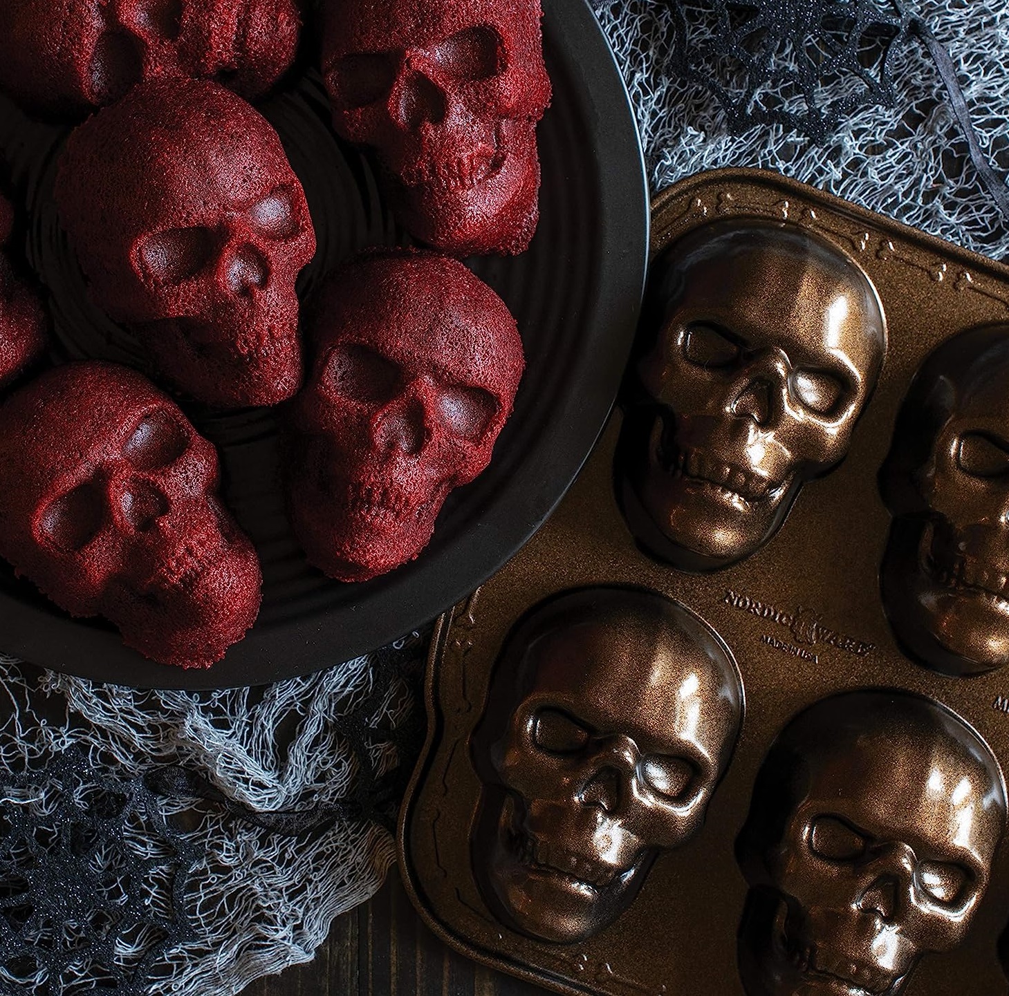 💀 Early Halloween Sale 60% OFF 🎃 3D Skull Mold - Aluminum Baking Pan