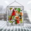 🎉Cardinal Stained Glass Window Panel