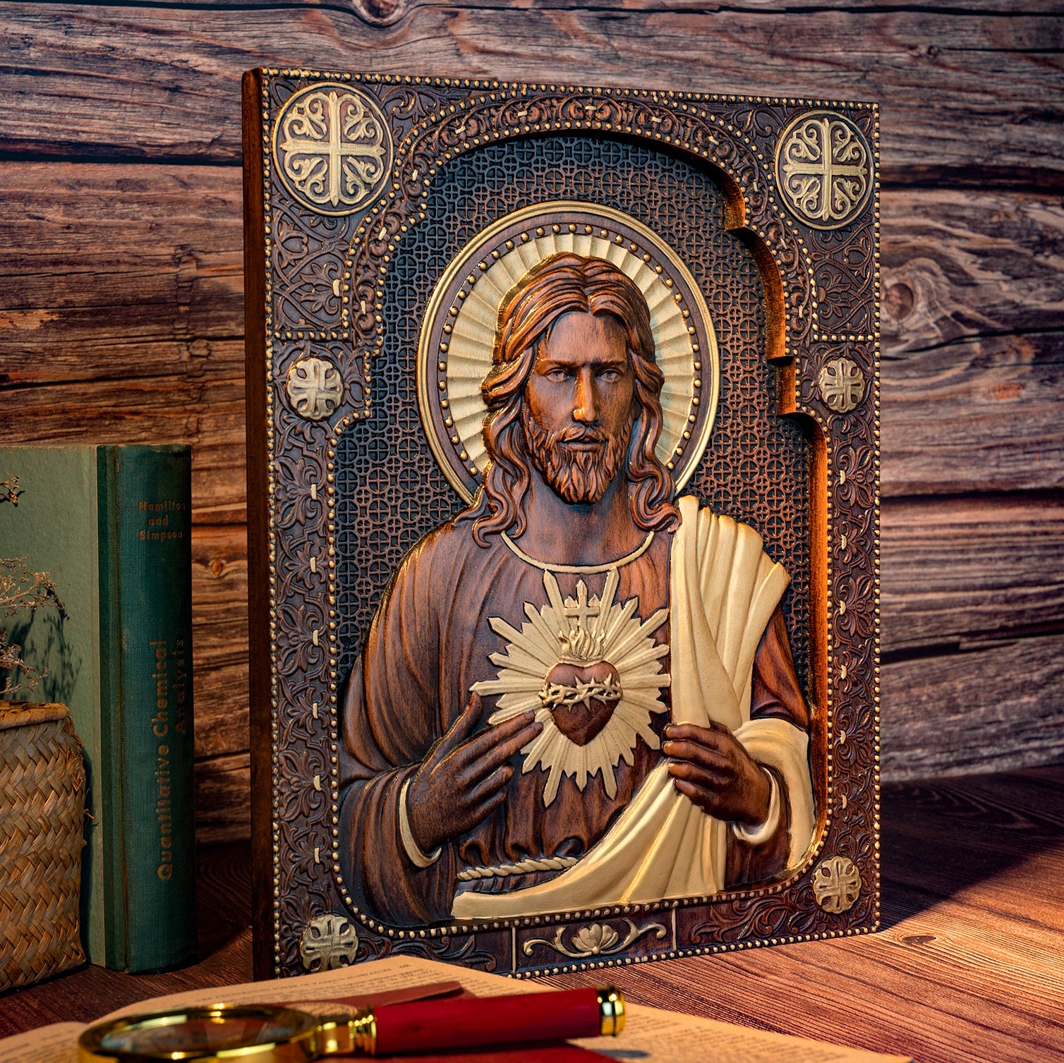 (🌲EARLY CHRISTMAS SALE - 50% OFF) Jesus Sacred Heart Wood Ornament