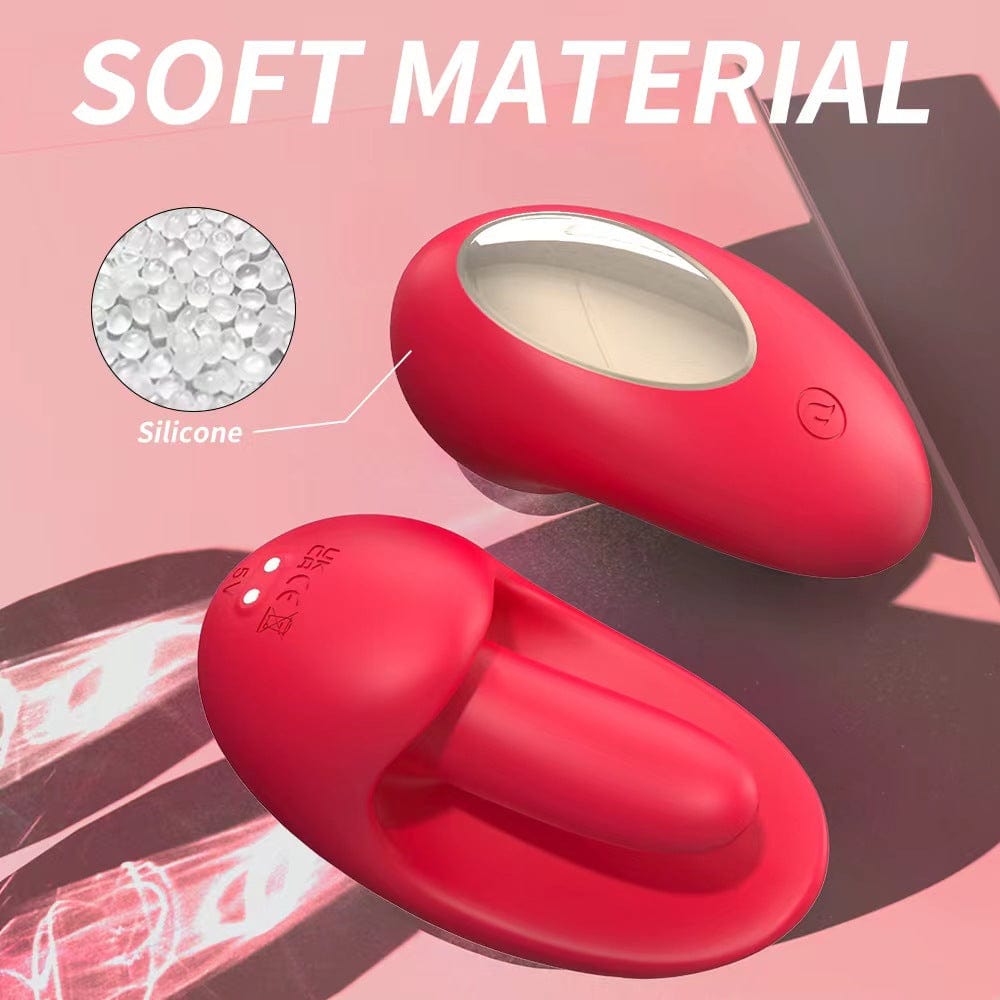 Tongue Shape Licking Nipples Clit Stimulation Vibrators For Women