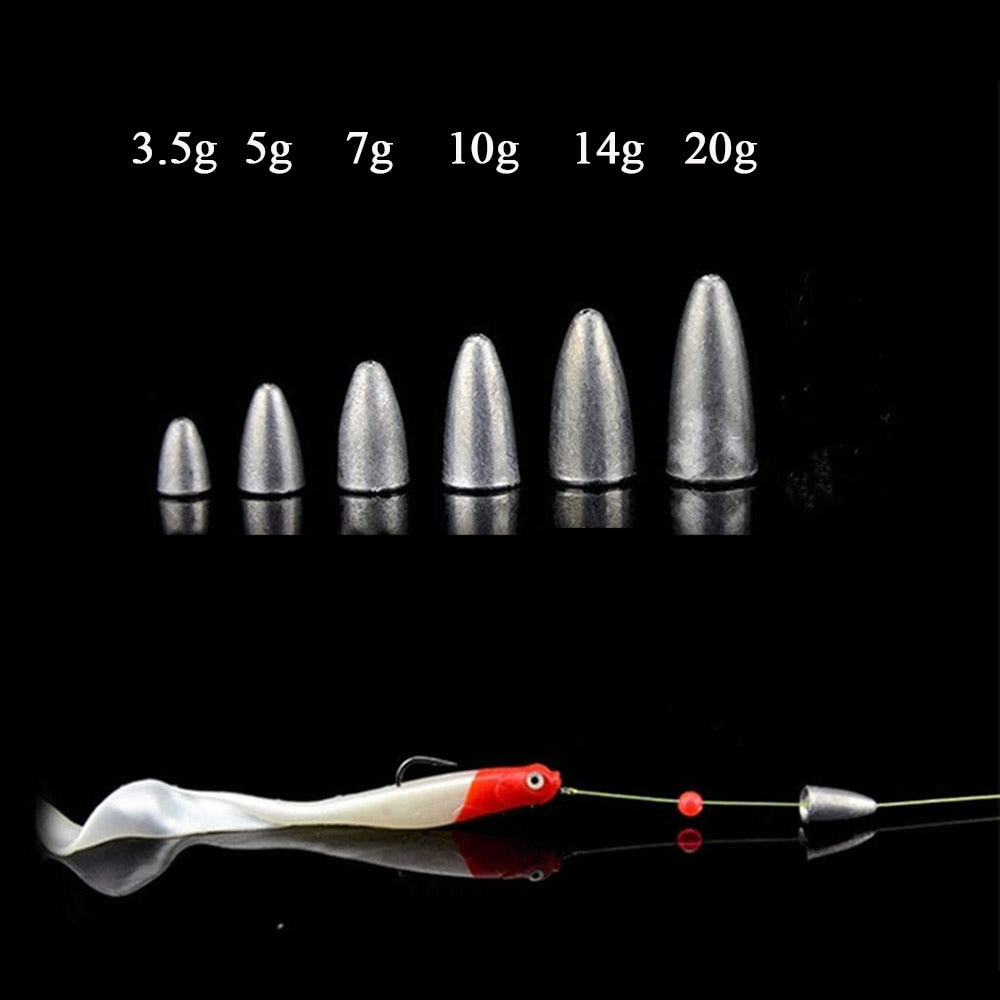 Fishing Bullet Weights 10 Pcs