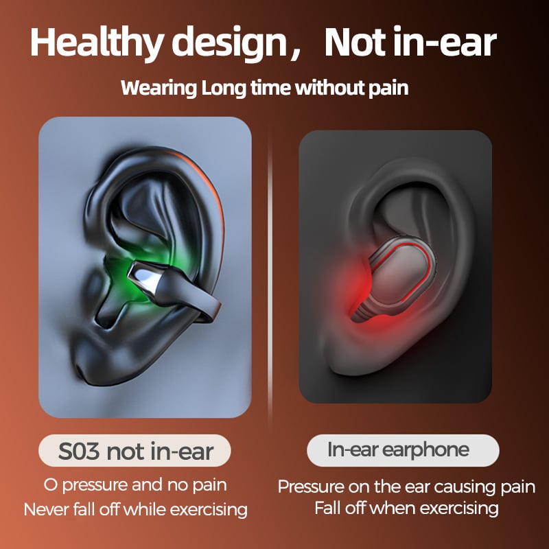 ⚡⚡Last Day Promotion 48% OFF - Wireless Ear Clip Bone Conduction Headphones🎧