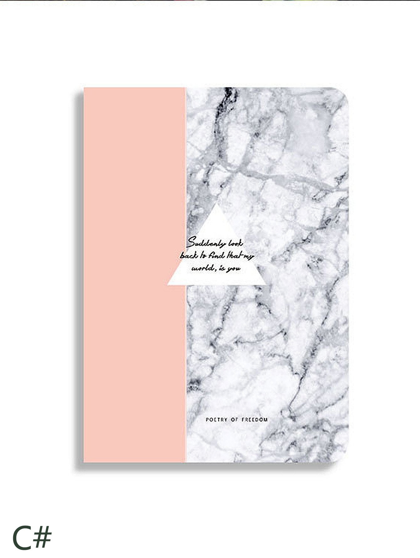 Marble Pattern Cover Notebook 1pc