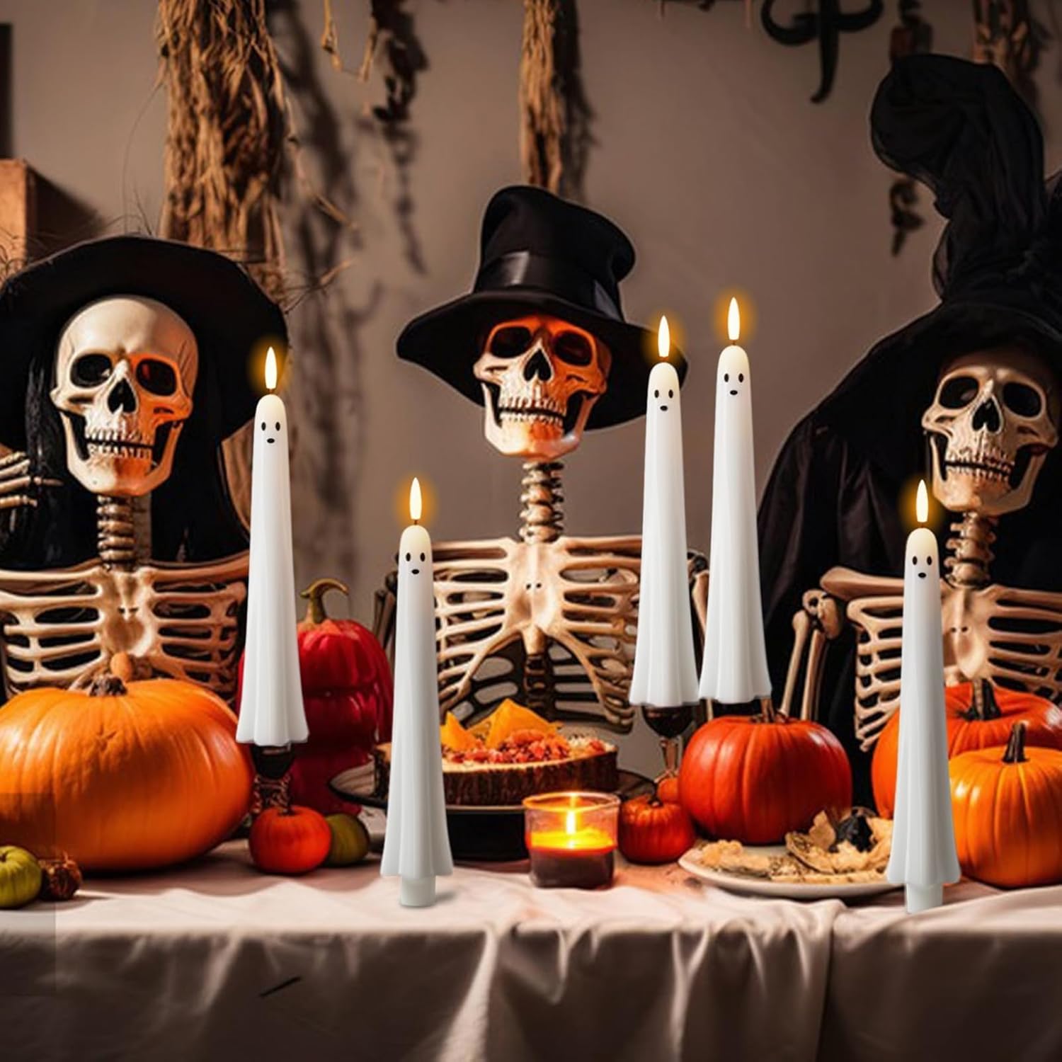 🔥Last Day Promotion 50% OFF🔥Ghost Flameless Taper Candles with Remote