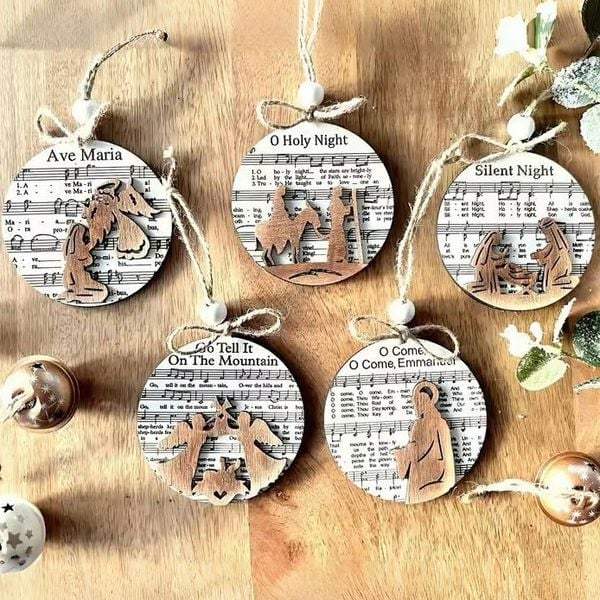 🔥Early Christmas Pre-Sale-49% OFF🎵-Music Sheet Nativity Ornament