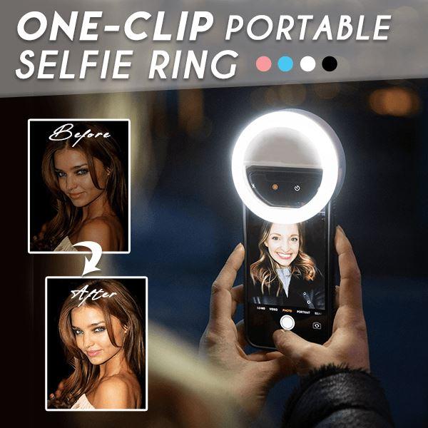 (New Year Sale- Save 50% OFF) One-Clip Portable Selfie Ring- Buy 2 Get Extra 10% OFF