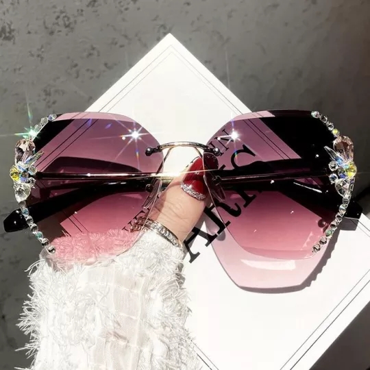 🔥BUY 2 FREE SHIPPING TODAY🔥2023 Woman Rimless Diamond Sunglasses