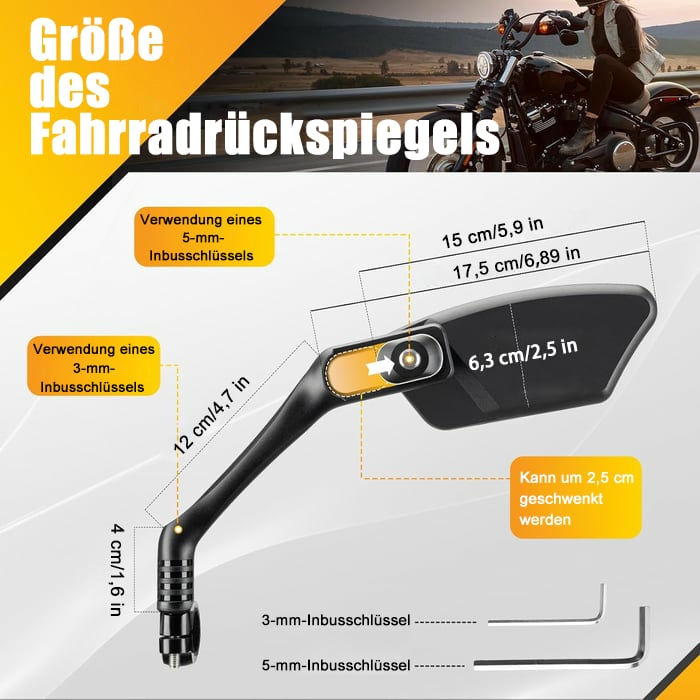 🚴‍♂️Fahrradspiegel für mehr Sicherheit und Komfort! ✨Klarer Blick, mehr Komfort bei jeder Fahrt