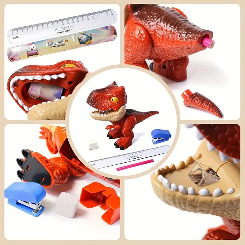 (💦SUMMER HOT SALE- 49% OFF💦)🦖🦖5-in-1 Dinosaur Stationery Set 🎉BUY 2 GET EXTRA 10% OFF