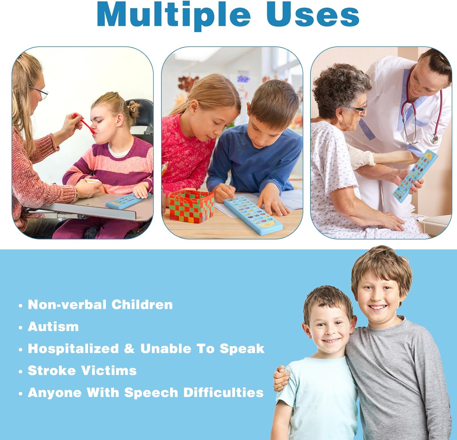 ⏰LAST DAY SALE 50% OFF💥AAC Device for Autism, Non Verbal Communication Tools for Speech Therapy & Stroke Rehab