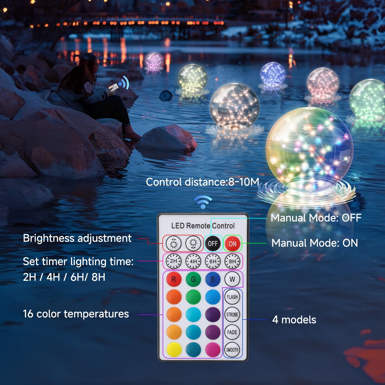 🔥Last Day Promotion - 70% OFF🎁🔥Solar Floating Pool Lights