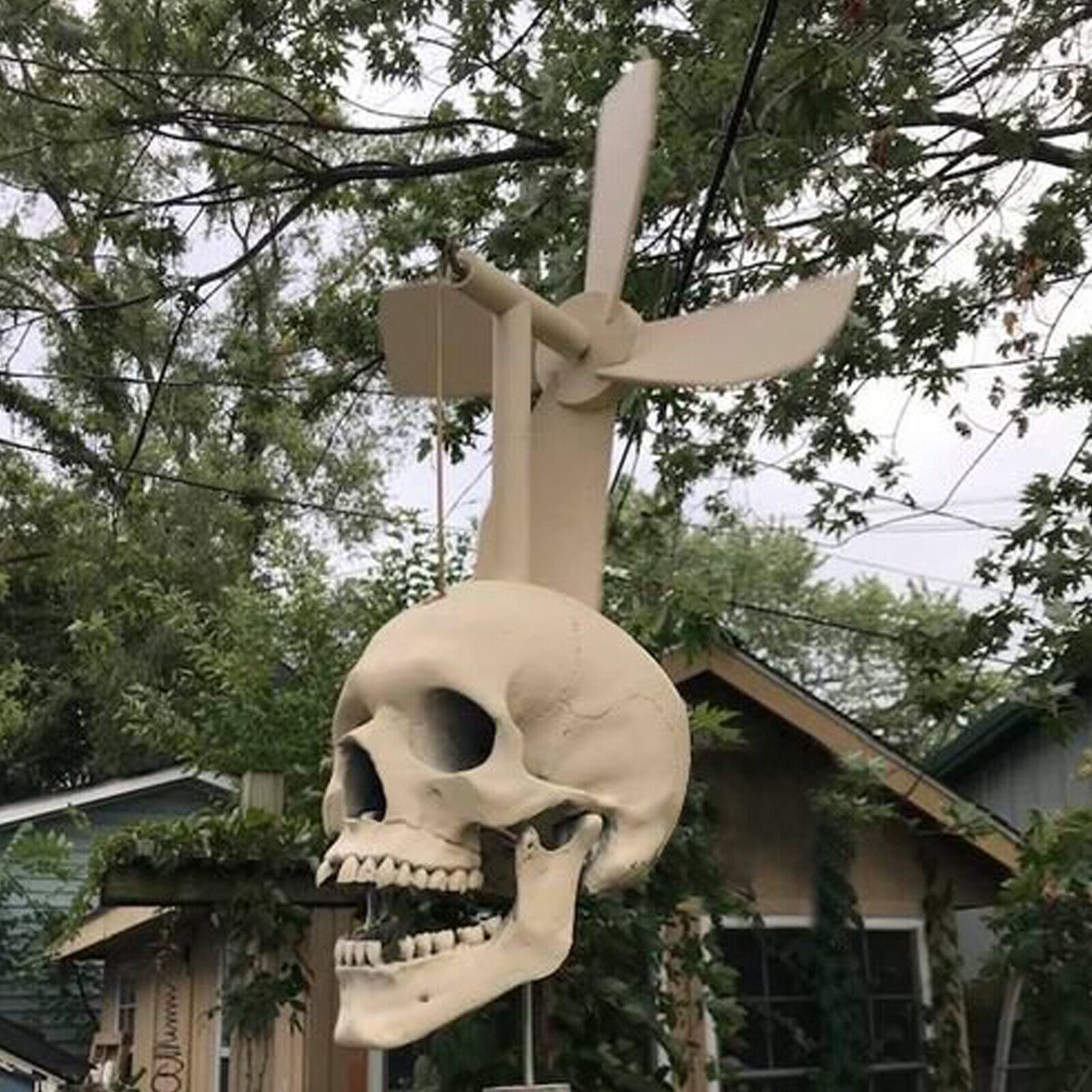 🔥【Halloween hot sale 70% OFF】Iron Skull Whirligig - Garden Decor