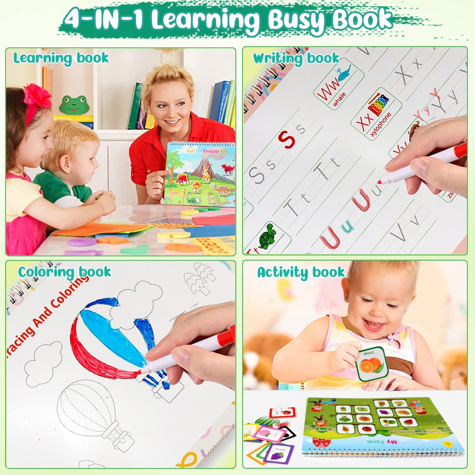 🔥Last Day 70% OFF🔥Montessori Busy Book Preschool Learning Activities, Buy 2 Free Shipping!