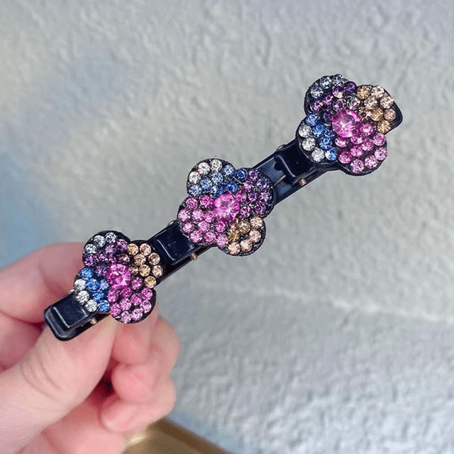 🔥LAST DAY 48% OFF 🔥Sparkling Crystal Stone Braided Hair Clips