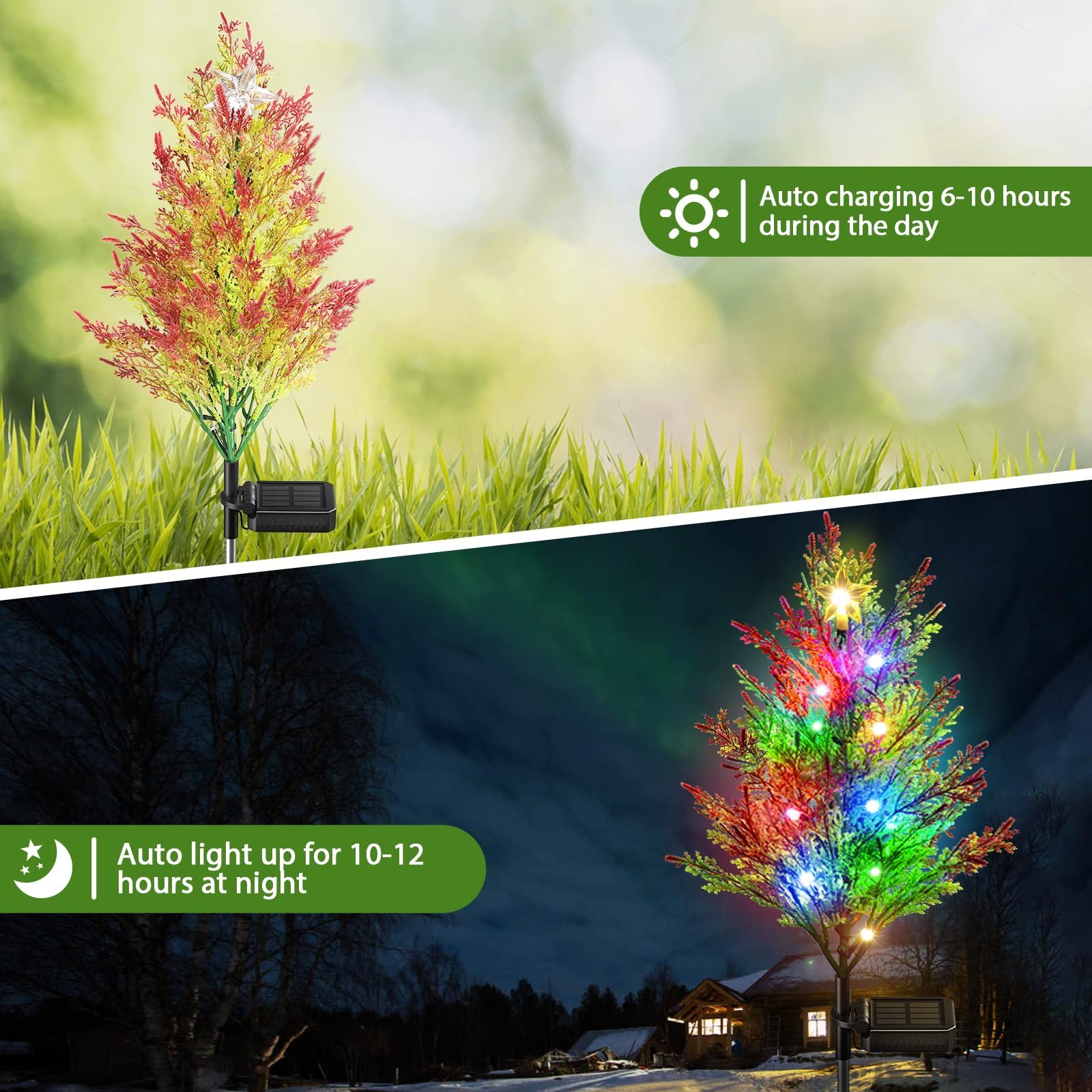 Christmas Promotion 49% off - 🎄 Solar Cypress Tree Light🌟