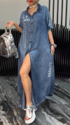 Women's Lapel Tencel Comfortable and Fashionable Dress