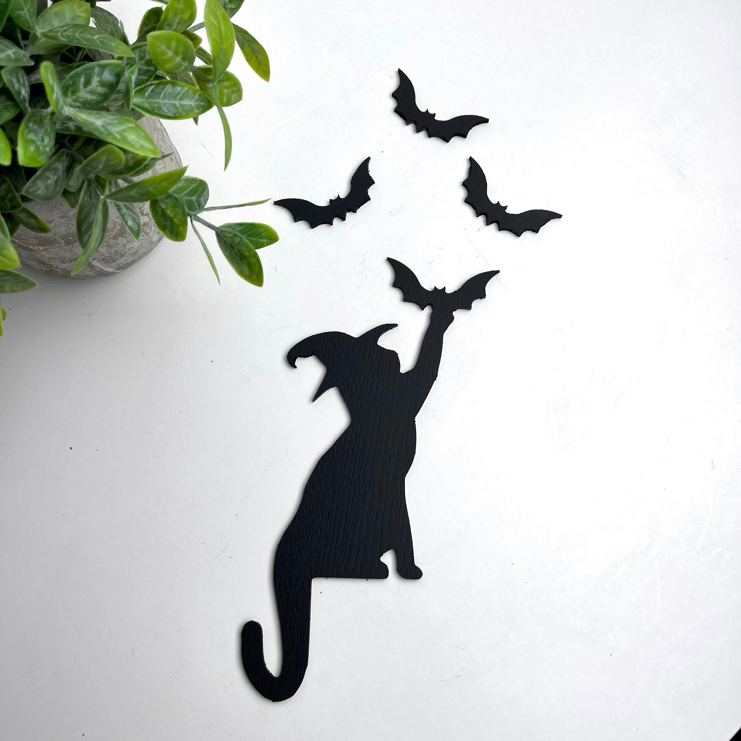 (Last Day Promotion - 50% OFF) Witch Cat Halloween Door Corner Decor