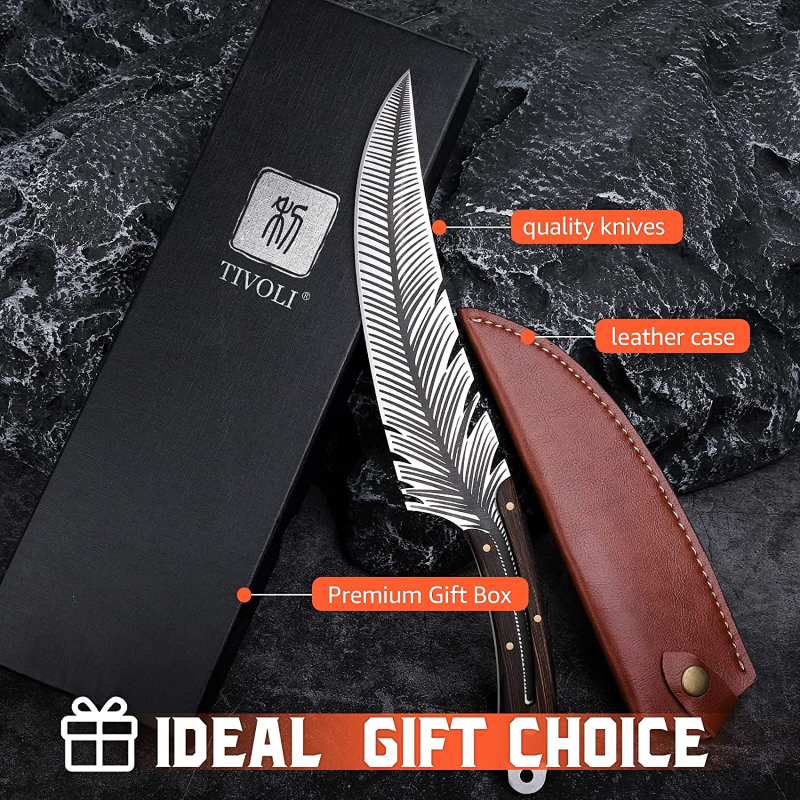 💝2023 Father's Day Save 48% OFF🎁Carbon Steel Carving Feather Cooking Knife(BUY 2 GET FREE SHIPPING)