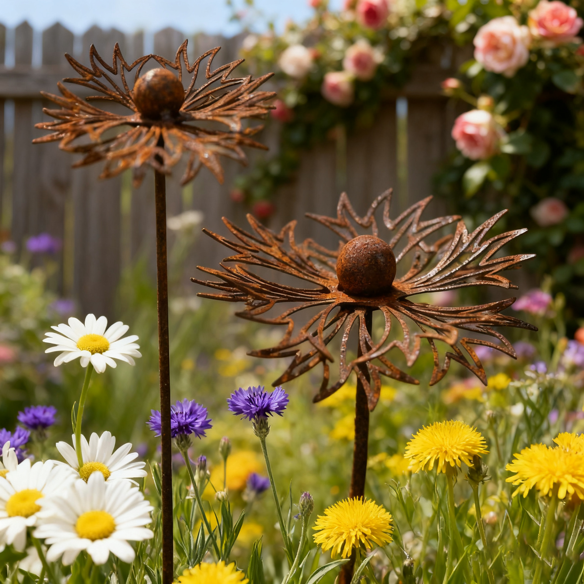 🔥Last Day Sale - 70% OFF🌾Handcrafted Iron Art Flower | Rustic Garden & Yard Decoration
