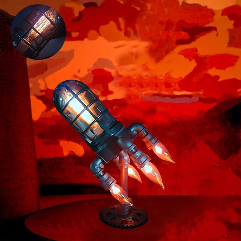 💥LAST DAY SALE 50% OFF💥Steampunk Rocket Lamp⚡BUY 2 FREE SHIPPING