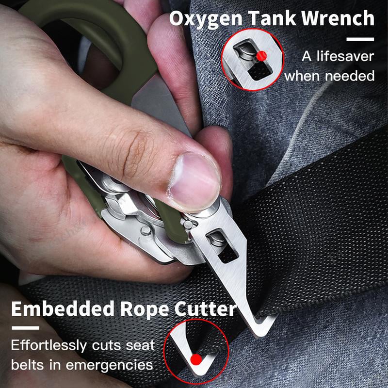 ✂️8 in 1 outdoor tactical scissors✂️Upgraded version multi-function folding rescue scissors