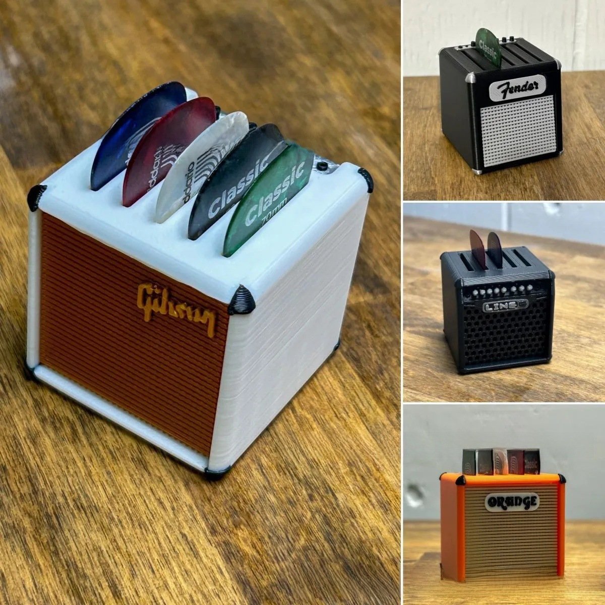🔥Mini Guitar Amp Pick Holder – 3D Printed