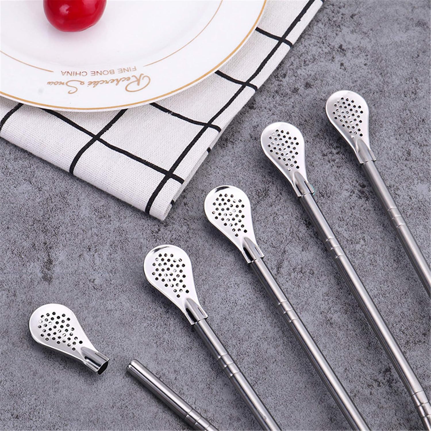 🔥Last Day Promotion 50% OFF🔥Removable Filtered Spoons Drinking Straw