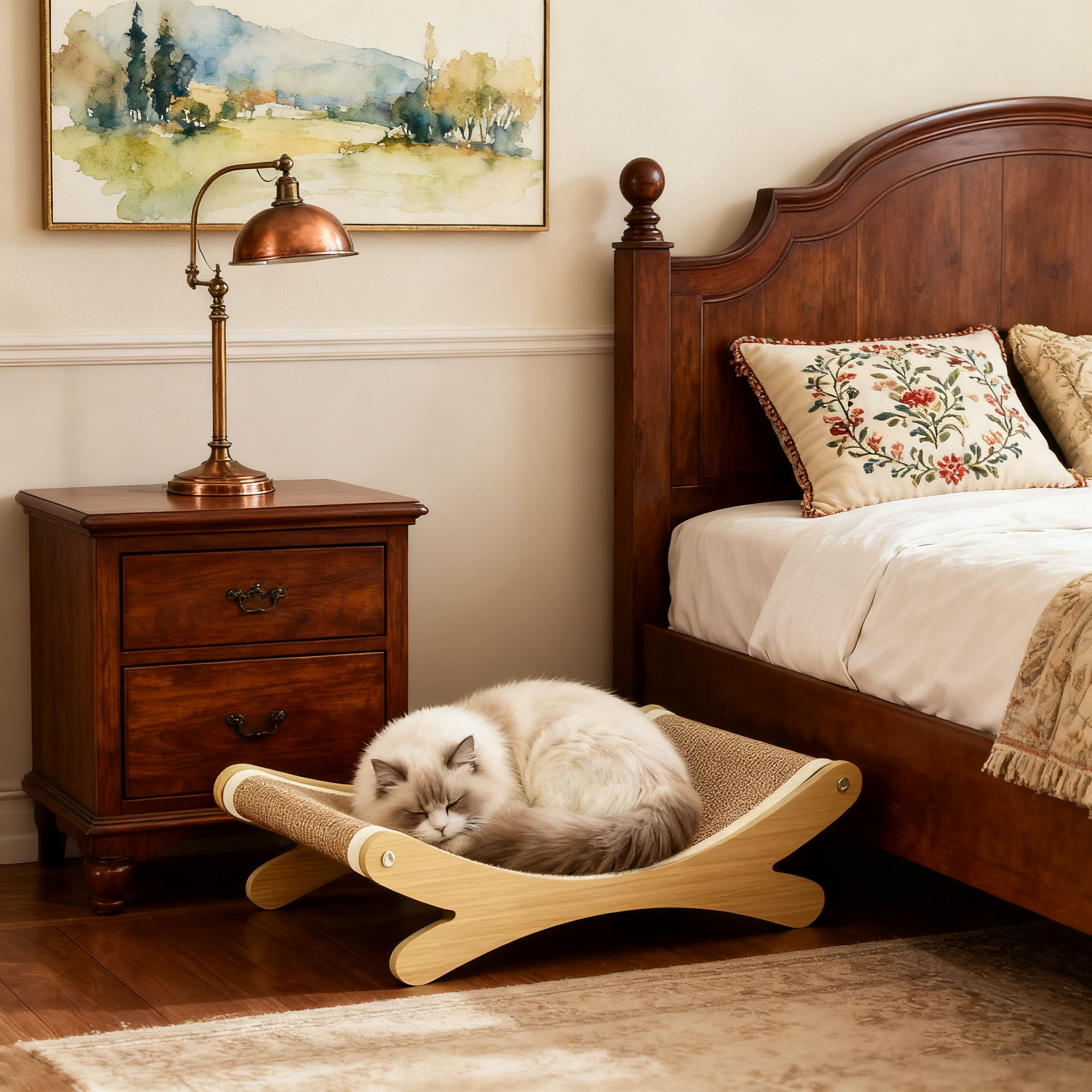 X Sisal Cat Scratcher & Bed: Artisan Craftsmanship, Redefining Feline Comfort Aesthetics
