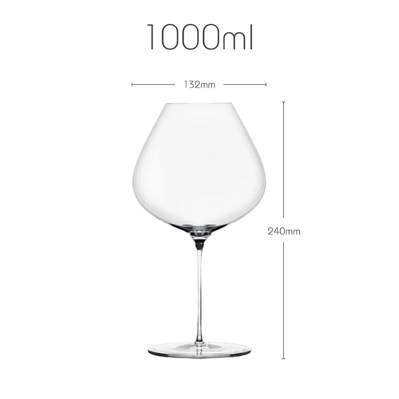 France SY Style Tapered Rim Burgundy Glass